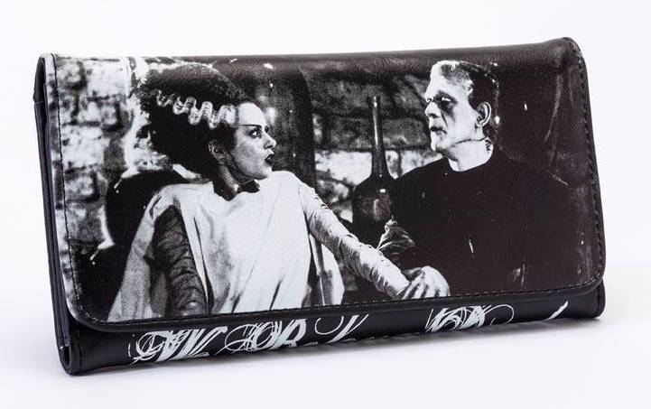 Universal Monsters Black PVC Frankenstein and Bride Wallet
