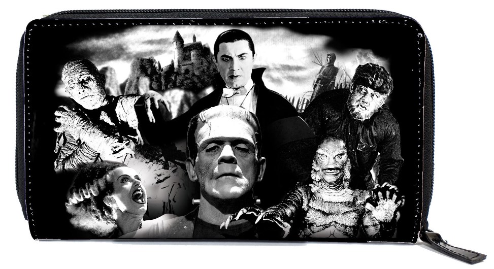 Rock Rebel Universal Monsters Black PVC Monster Collage Wallet