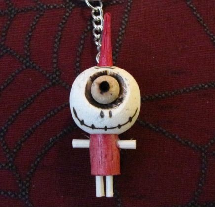 One Eyed Cyclops Red Punk Woody Keychain