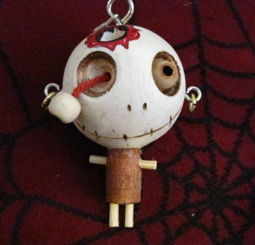 Bloody Hole in the Head w Bulging Eye Woody Keychain