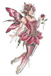 Del's Rose Fairy Sticker Del's Rose Fairy Sticker