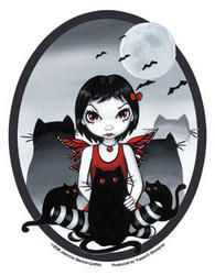 Jasmine's Cats And Bats Fairy Sticker Jasmine's Cats And Bats Fairy Sticker