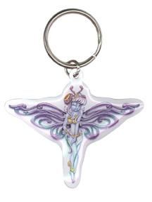 Wink Fairy Metal Keychain - Click Image to Close