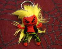 Red w Yellow Hair Rockin Man Voodoo Keychain