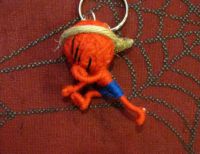Red and Blue Karate Kung Fu Voodoo Keychain