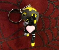 Yellow Heart Loot Bandit Burglar Voodoo Keychain