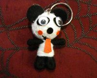 Black and White Panda Voodoo Keychain