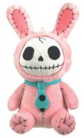 Small Pink Bun Bun Furry Bones Skellies Plush Toy