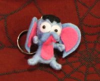 Heffalump Blue and Pink Elephant Voodoo Keychain
