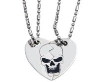 Broken Heart Dog Tag Double Necklace