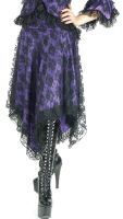 Eternal Love Violet Gothic Kerchief Skirt Taffeta Lace