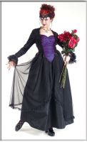 Eternal Love Violet Gothic Crucifix+ Roses Belle Dame