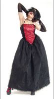 Eternal Love Scarlet Crucifix and Roses Party Dress