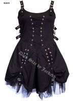 Dark Star Black Buckle Corset Dress
