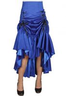 Plus Size Blue Gothic Three Way Lace Up Skirt