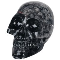 Small Clear Crystal Skull with Marble Pattern