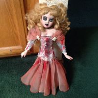 Fancy Fishtail Pink Dress Lady Vampire Creepy Horror Doll by Bastet2329