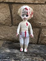 OOAK Living Dead Doll Satanic Nurse Repaint Creepy Horror Doll Art by Christie Creepydolls
