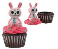 Pink Bun Bun Furry Bones Skellies Cupcake Box.