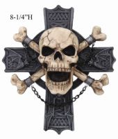 Skull and Cross Bones HellRider Wall Plaque Skull and Cross Bones HellRider Wall Plaque