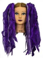 Purple Gothic Ribbon Hair Falls by Dreadful Falls