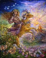 Aries Zodiac Collector's Card by Josephine Wall