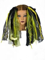 Bumble Bee Black and Yellow Gothic Ribbon Hair Falls by Dreadful Falls