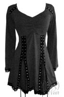 Plus Size Electra Corset Top in Charcoal Grey