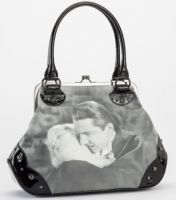 Rock Rebel Bela Lugosi Dracula Black PVC Studded Purse Handbag Rock Rebel Bela Lugosi Dracula Black PVC Studded Purse Handbag
