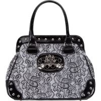Rock Rebel Black and Silver Lacey Handbag Rock Rebel Black and Silver Lacey Handbag
