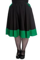 Hell Bunny Plus Size Gothic Green and Black Vampiress Skirt Hell Bunny Plus Size Gothic Green and Black Vampiress Skirt
