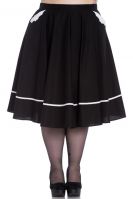 Hell Bunny Plus Size Black & White Halloween Gothic Bat Skirt