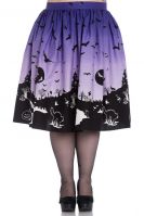 Hell Bunny Plus Size Purple Halloween Haunt Gothic Skirt