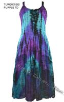 Dark Star Plus Size Turquoise and Purple Gothic Corset Long Gown