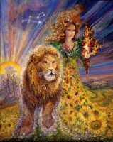 Leo Zodiac Collector's Card by Josephine Wall