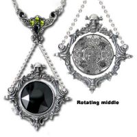 Alchemy Gothic The Obsidian Mirror Pendant Necklace Alchemy Gothic The Obsidian Mirror Pendant Necklace