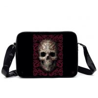 Gothic Black and Red Oriental Skull Side Bag by Anne Stokes