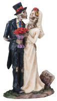 Love Never Dies Wedding Skeletons Wedding Cake Topper
