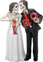 Love Never Dies Skeletons "I Do" Figurine Wedding Cake Topper