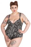 Spin Doctor Alchemy Plus Size Malice Skull and Bones Swimsuit