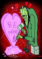 Be Mine Toxic Toons Spooky Greeting Card