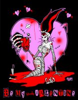 Be My Bloody Valentine Toxic Toons Spooky Greeting Card Be My Bloody Valentine Toxic Toons Spooky Greeting Card