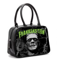 Black and Green Universal Monsters Frankenstein Bowler Purse Handbag Black and Green Universal Monsters Frankenstein Bowler Purse Handbag
