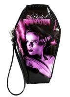 Universal Monsters Pink & Black Bride of Frankenstein PVC Vinyl Coffin Wallet