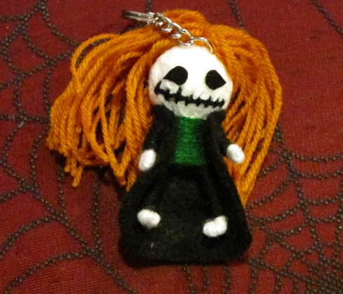 Trenchcoat Skelly Voodoo Keychain