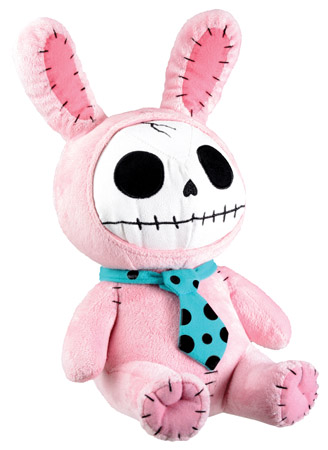 Pink Bun Bun Furry Bones Skellies Plush Toy