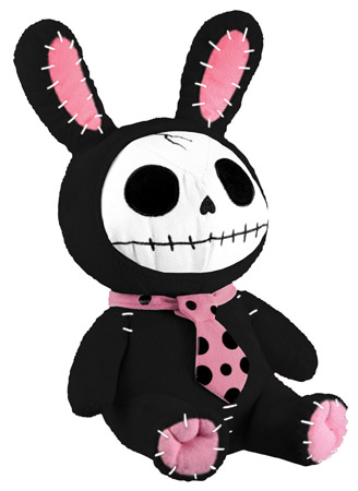 Black Bun Bun Furry Bones Skellies Plush Toy