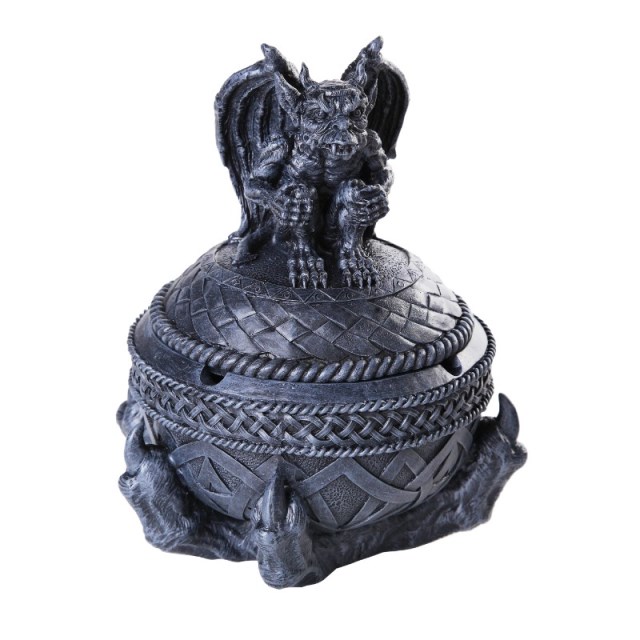 Gargoyle Ashtray Lidded Trinket Box - Click Image to Close