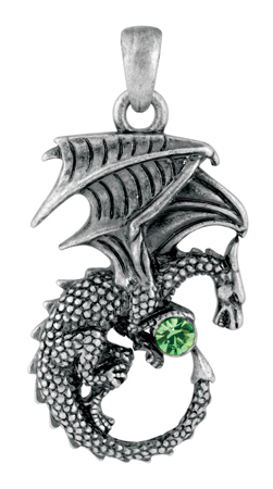 Green Ladon Dragon  Pendant Necklace