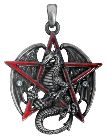 Pentagram Dragon Pendant Necklace
